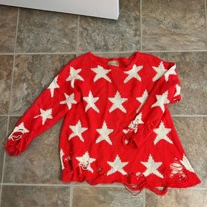Wild fox destroyed sweater